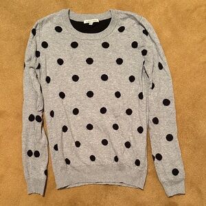 41 Hawthorn Gray Sweater with Black Polka Dots